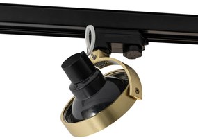 Moderné 3-fázové koľajnicové bodové svetlo zlaté - Master 111 Honey