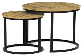 Autronic BONTEC Konferenčný stolík 70x70x51cm, mdf, divoký dub, CT-X7122 OAK Farba: Hnedá