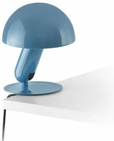 FARO 56102 - Stolná lampa s klipom 2v1 BELA 1xE27/15W/230V modrá