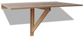 vidaXL Skladací stolík na stenu, dubová farba 100x60 cm