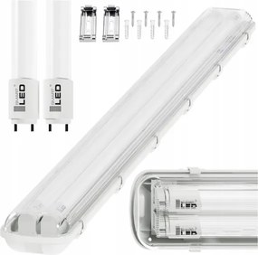LED technické žiarivkové svietidlo T8 2xG13/20W/230V 6500K 120 cm IP65 biele