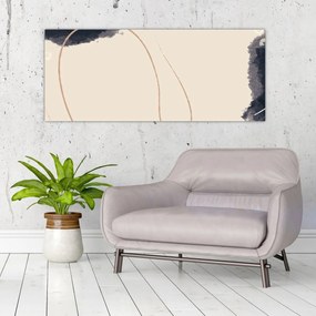 Obraz - Béžová abstrakcia (120x50 cm)