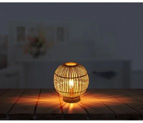 Globo 15368T - Stolná lampa HILDEGARD 1xE27/60W230V bambus