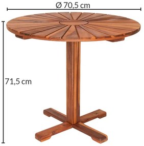 InternetovaZahrada Záhradný stôl Sunrise - Ø70,5 cm