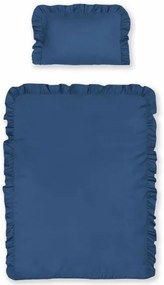Detexpol Obliečky do postieľky 100x135 + 40x60 cm s volánikom - Mayamoo denim