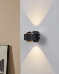 Eglo 64496 - LED nástenné svietidlo ONO PRO 2xLED/2,5W/230V antracit