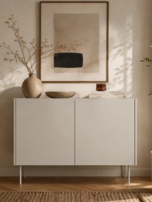 Dvojdverová komoda Desin 120 cm - kasmír / dub nagano