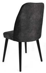 Súprava jedálenských stoličiek Alfa Anthracite and Black, 2 ks