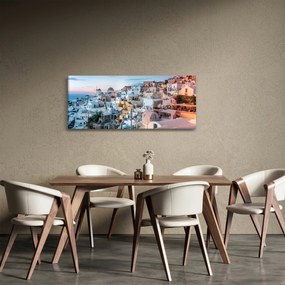 Obraz - Súmrak v Santorini (120x50 cm)