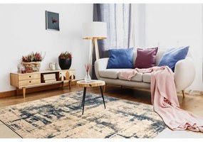 Vlnený kusový koberec Armin béžovo modrý 80x150cm