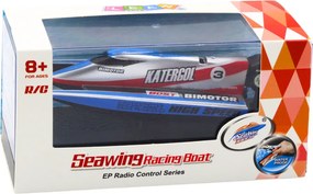 LEAN Toys RC motorový čln na diaľkové ovládanie modro-strieborný 14 cm