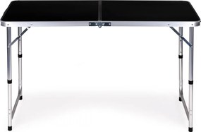 Skládací turistický stůl Veloca 120x60 cm černý