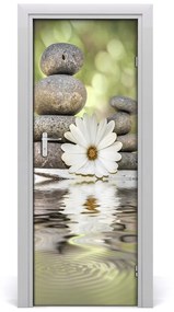 Fototapeta na dvere Kamene a kvety 85x205 cm