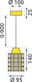 Toolight - Krištáľová závesná lampa 1xE27 APP727-1CP, chrómová, OSW-06875