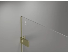 Mexen Lunar-F L, skladací sprchový kút ľavý 80 x 70 cm, 8mm číre sklo, zlatý matný profil, 836L-080-070-55-00-L