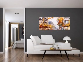 Obraz - Ulica v Paríži (120x50 cm)