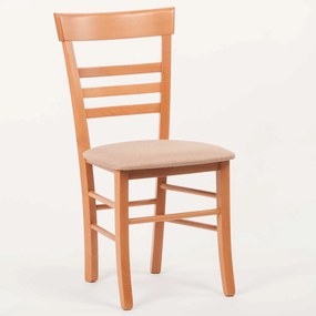 Stima Stolička SIENA s čalúneným sedákom Vyberte odtieň ->: Buk, Vyberte látku ->: LUX Čierna 23