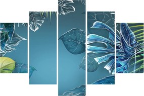Obraz - Listy tropických rastlín (150x105 cm)