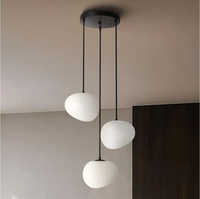BRILAGI - Závesné svietidlo na lanku PEBBLES 3xE27/40W/230V pr. 42 cm čierna