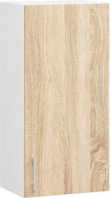 Kuchynská linka Olivie 1,8 m H720 presklená biela/dub sonoma