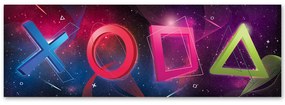 Gario Obraz na plátne Herné symboly na vesmírnom pozadí Rozmery: 90 x 30 cm