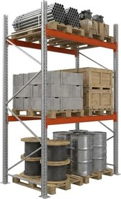 Paletový regál – prídavný modul, konfigurovateľné úrovne a rozmery