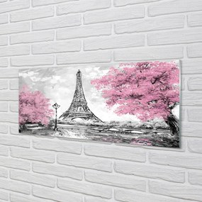 Obraz plexi Paris jarný strom 120x60 cm