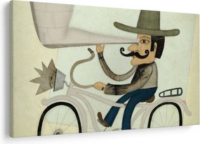 Astronóm na bicykli (90x60 cm)