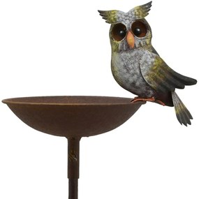 Zapichovacie napájadlo pre vtáky Owl, 124,5x24 cm, kov, viacfarebná