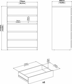 Komoda Simplicitous 231 77 cm Hickory Jackson