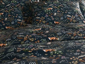 Sada mikroplyšových obliečok THE FOX AND THE HARE tmavozelené + obliečka mikroplyš SOFT 180x200 cm biele, dvojlôžko