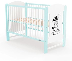 Detská postieľka New Baby ELSA Zebra bielo-mätová