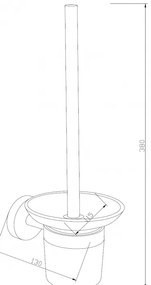 Mexen príslušenstvo, LOFT držiak na wc kefu, čierna, 7012650-70