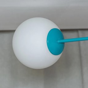 Prisadený luster MOON 2xE27/15W/230V tyrkysový