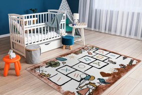 Dywany Łuszczów, Detský kusový koberec Fun Hop pink, 140x190, ružová, detská izba