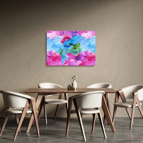 Sklenený obraz - Farebné vlny (70x50 cm)