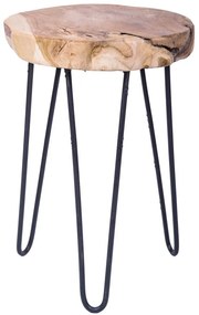 DekorStyle Drevená stolička s kovovými nohami