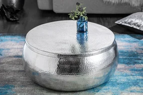 Konferenčný stolík s úložným priestorom Orient Storage strieborný 70cm