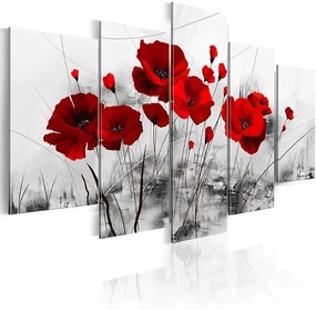 Obraz - Poppies - Red Miracle Veľkosť: 100x50, Verzia: Na talianskom plátne