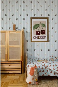 Tapeta malej čerešne modré pruhy 280x50 cm