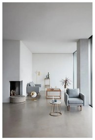 Súprava 2 kvetináčov na podstavcoch v mosadznej farbe Hübsch Gardo