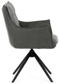 Autronic BONTEC Jedálenská stolička, šedá, menčestrová látka, DCH-D1345 GREY2 Farba: Šedá