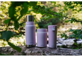 Ružový cestovný termohrnček Vialli Design Fuori, 400 ml