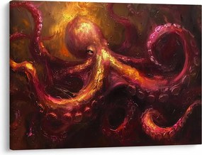 Obraz - Chobotnica, olejomaľba (70x50 cm)