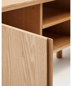 TV stolík v dekore jaseňa v prírodnej farbe 200x52x40 cm Salaya – Kave Home