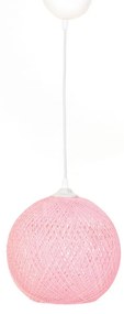 Luster na lanku JUTE 1xE27/60W/230V ružová