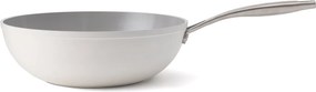 Elmich Nepriľnavá keramická panvica wok Zen Ø 28 cm – krémovobiela