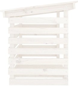 Stojan na palivové drevo biely 108x73x79 cm masívna borovica