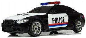 LEAN TOYS RC BMW policajné autíčko 1:18 bielo-čierne