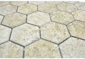 Keramická mozaika HX Curio GB šesťuholník 32,5x28,1 cm béžová